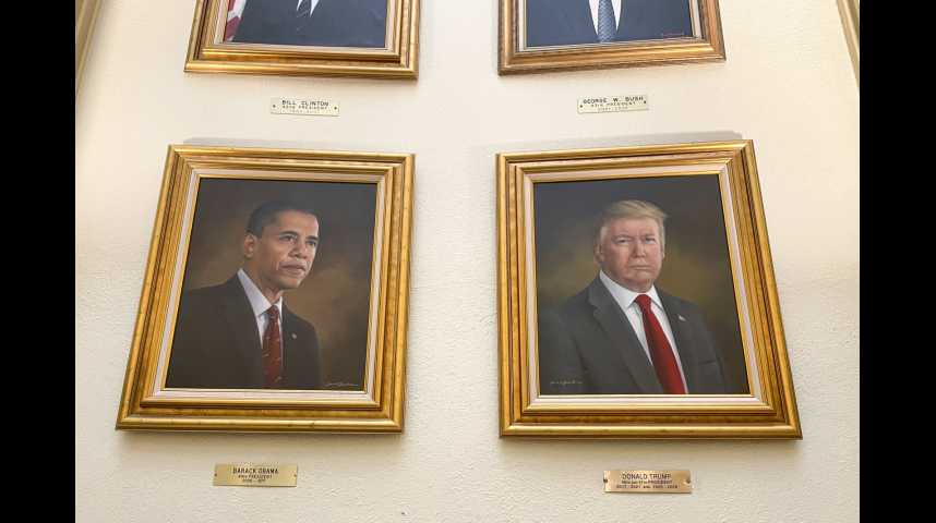 Le président Trump déclara un conflit ouvert contre les anciens présidents en cachant leurs portraits