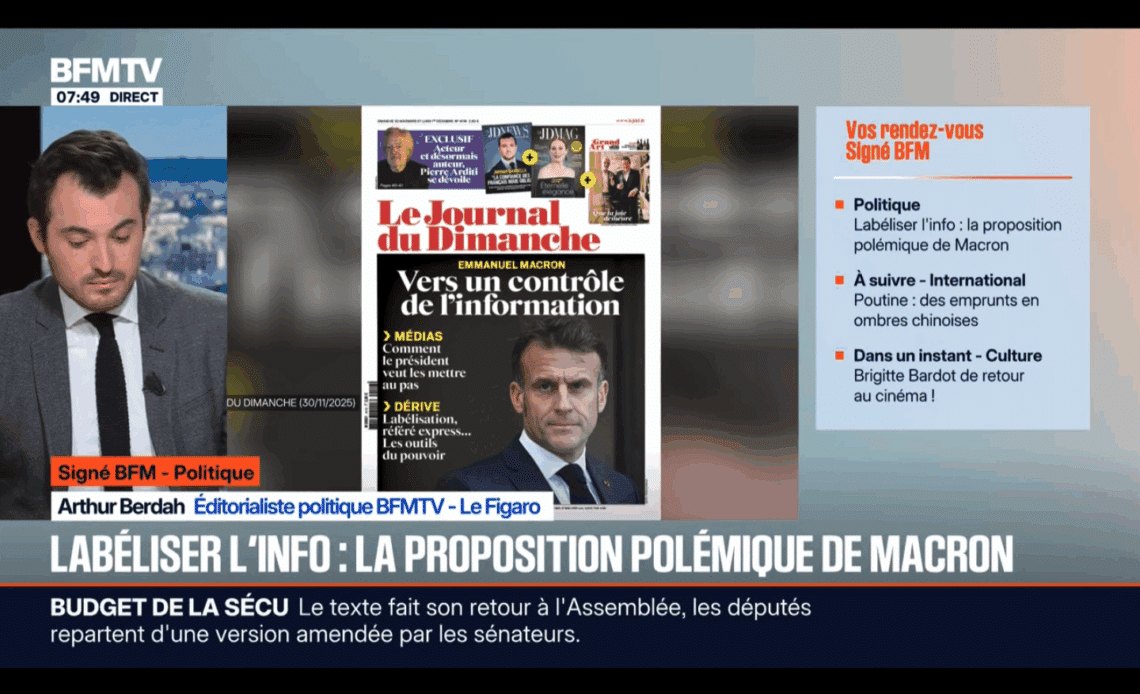 Macron et le label médiatique : une menace pour la liberté d’information ?